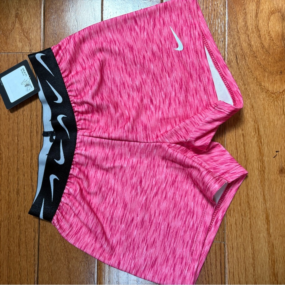 Nike girls Heathered Pink Athletic Shorts
